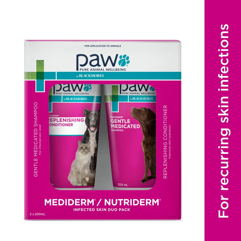 PAW Mediderm Shampoo & Conditioner - 200ml Packs