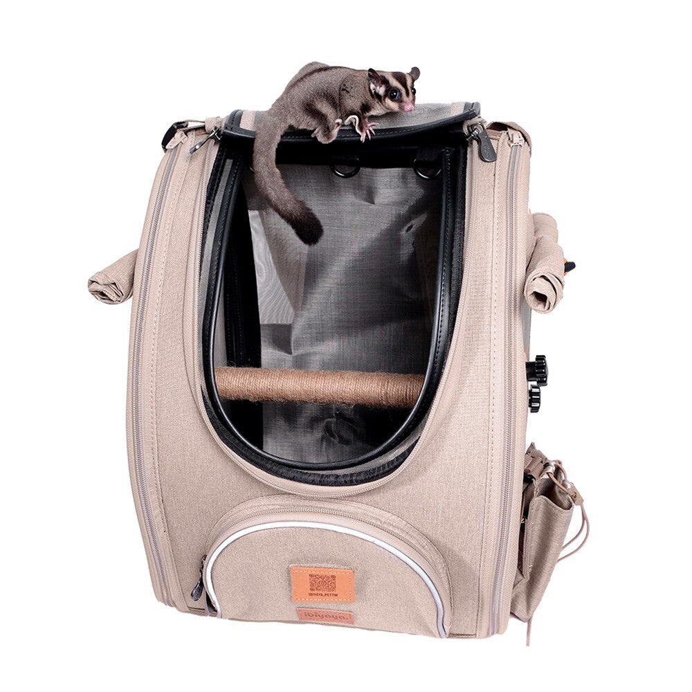 Ibiyaya Trackpack Bird Carrier Backpack - Bone