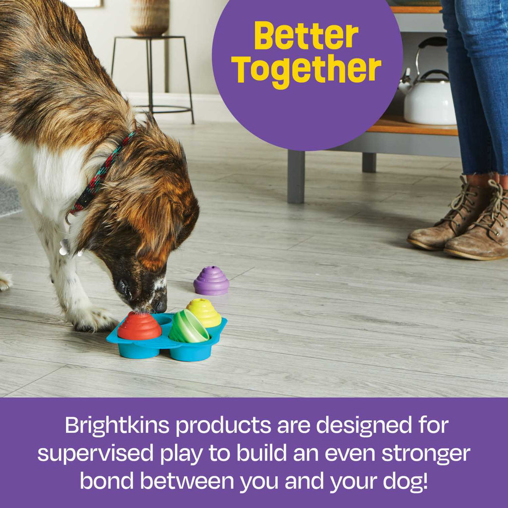 Brightkins Cupcake Party! Interactive Dog Treat Dispensing Toy & Puzzle