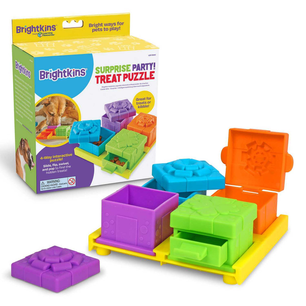 Brightkins Surprise Party! Dog Treat Interactive Puzzle Toy