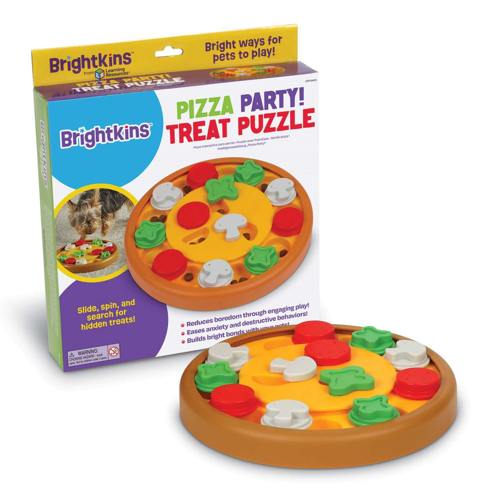 Brightkins Pizza Party! Interactive Dog Treat Puzzle Toy