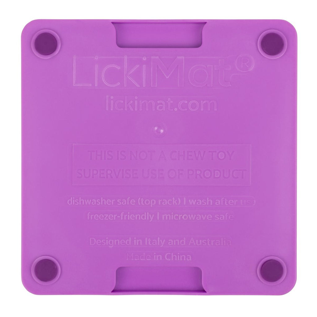 Lickimat Mini Buddy Slow Food Bowl Anti-Anxiety Mat for Dogs - Purple