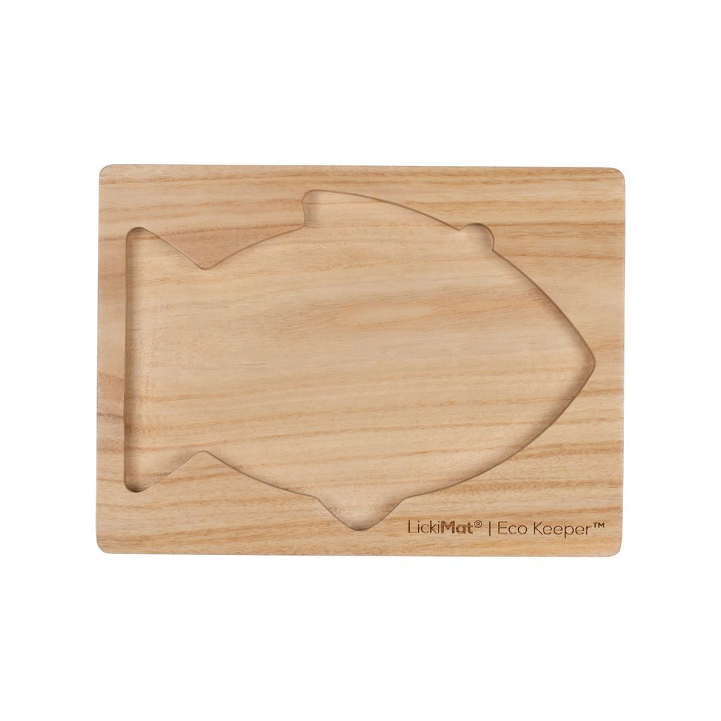 Lickimat Wooden Eco Slow Feeder Keeper - For Fish Shaped Lick Mats