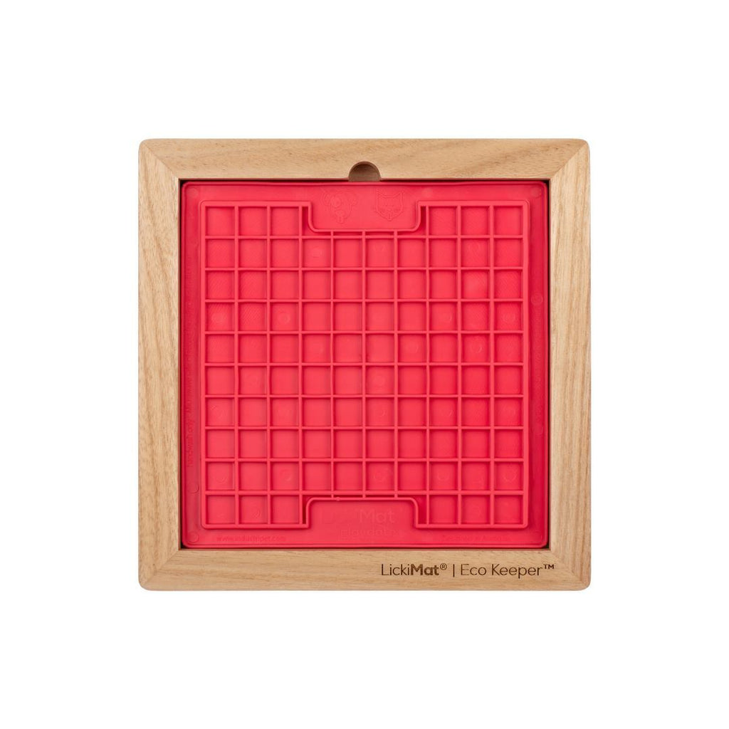 Lickimat Wooden Eco Slow Feeder Keeper - Classic Sized Lick Mats