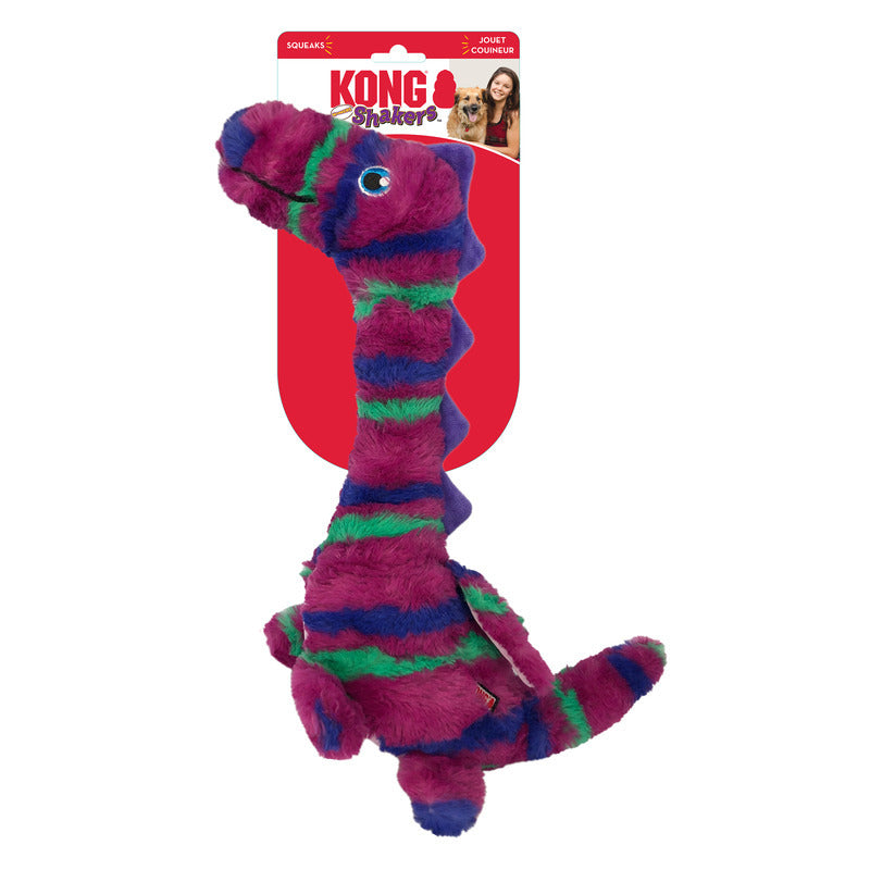 KONG Shakers Honkers Dragon Plush Squeaker Dog Toy - 3 Pack