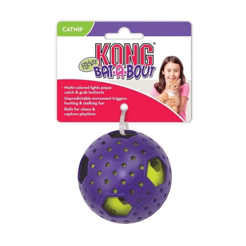 KONG Bat-A-Bout Flicker Disco Cat Toy - 2 Units