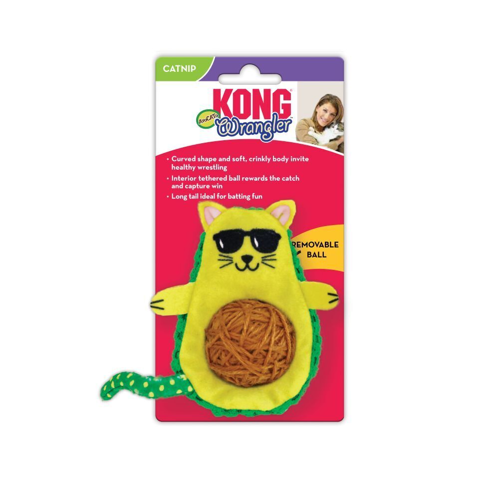 KONG Wrangler Avocato Cat Toy - 3 Units