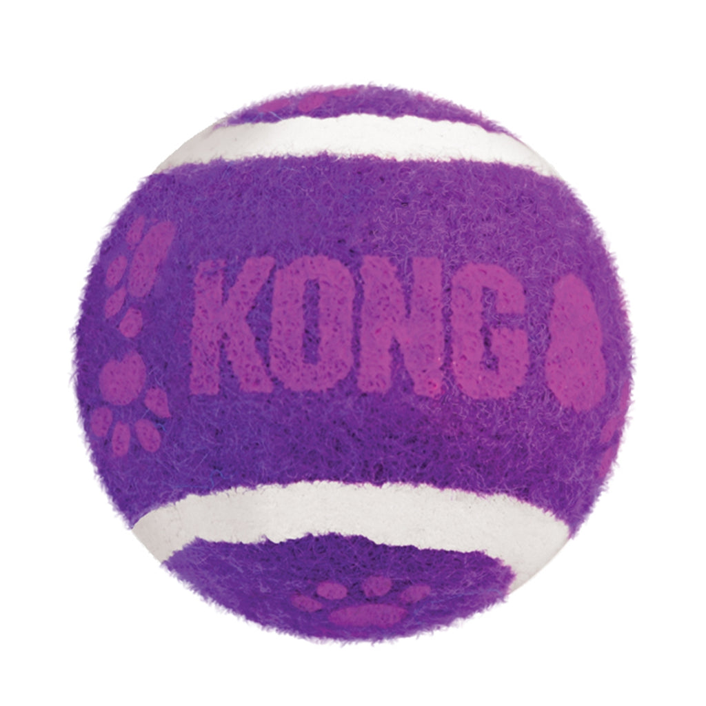 KONG Cat Tennis Balls with Bells - 3 Units/3 Packs