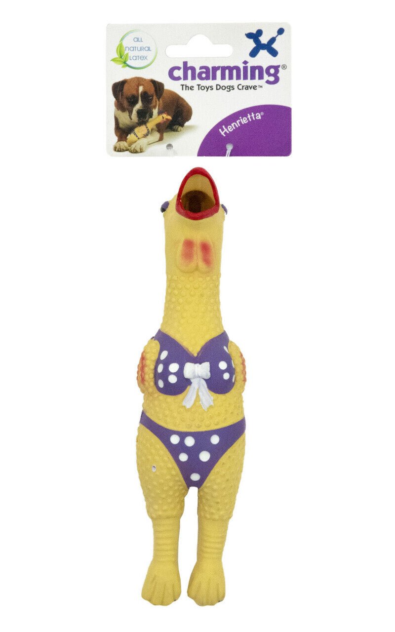 Charming Pet Squawkers Henrietta Latex Rubber Chicken Dog Toy – Discount Pet  Supplies
