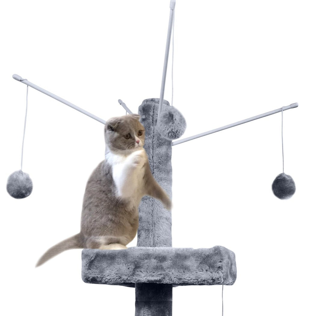 PaWz 2.1M Cat Scratching Post Tree Gym House Condo - Grey