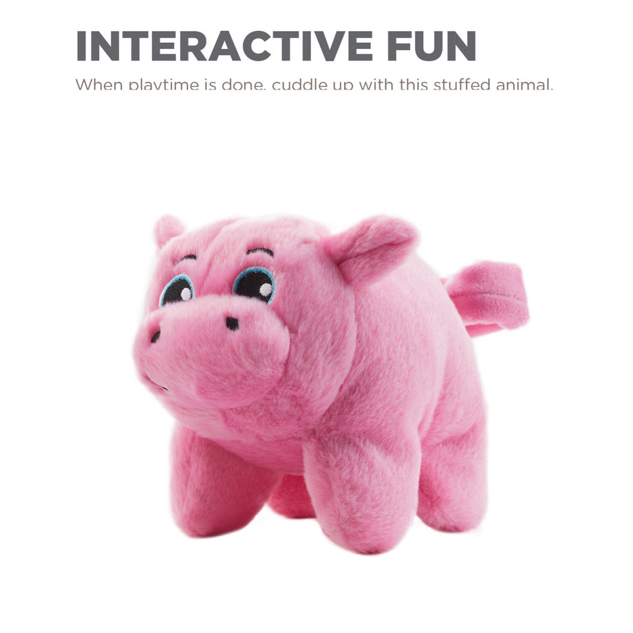 Outward Hound Tail Poppers Pig Plush Dog Toy