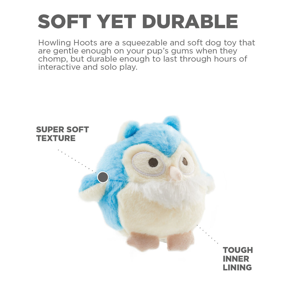 Outward Hound Durable Plush Dog Toy - Howling Hoots