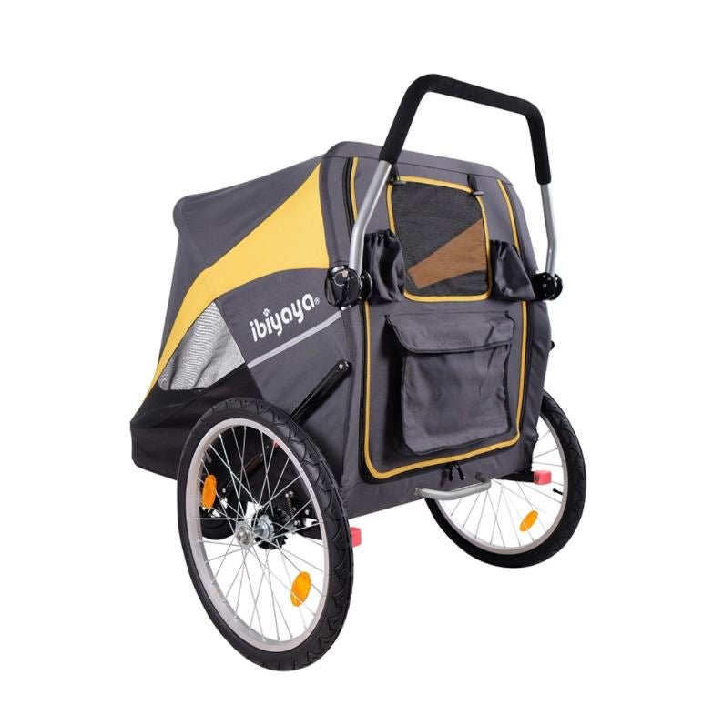 Ibiyaya The Hercules Heavy Duty Pet Stroller in Grey & Yellow