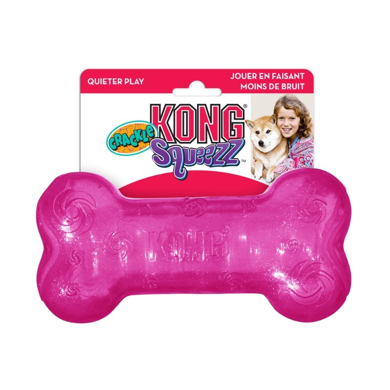 KONG Squeezz Crackle Bone - 4 Units