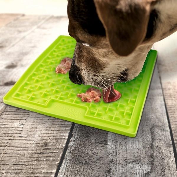 Lickimat Buddy Original Slow Food Anti-Anxiety Licking Mat for Cats & Dogs - Purple