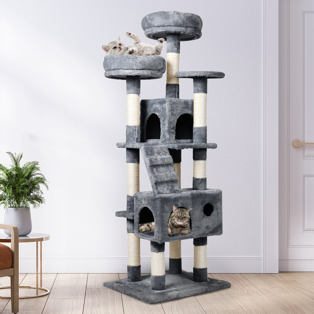 PaWz 1.4M Cat Trees Scratching Condo Tower - Grey